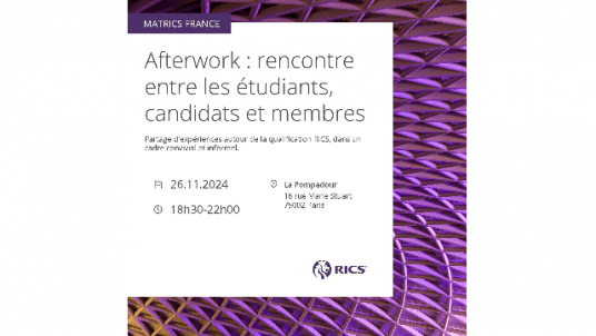 #RICS : AFTERWORK MATRICS ET ASPIRANTS - INSCRIPTION OBLIGATOIRE !!